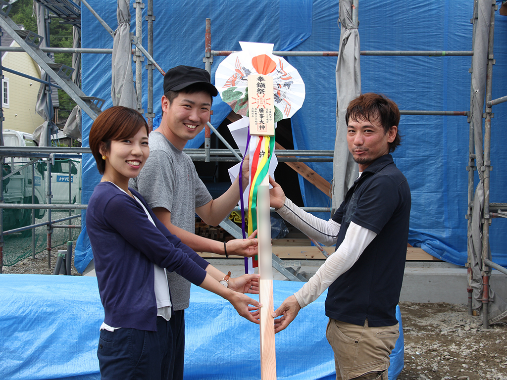 姫路市の木の家　上棟式