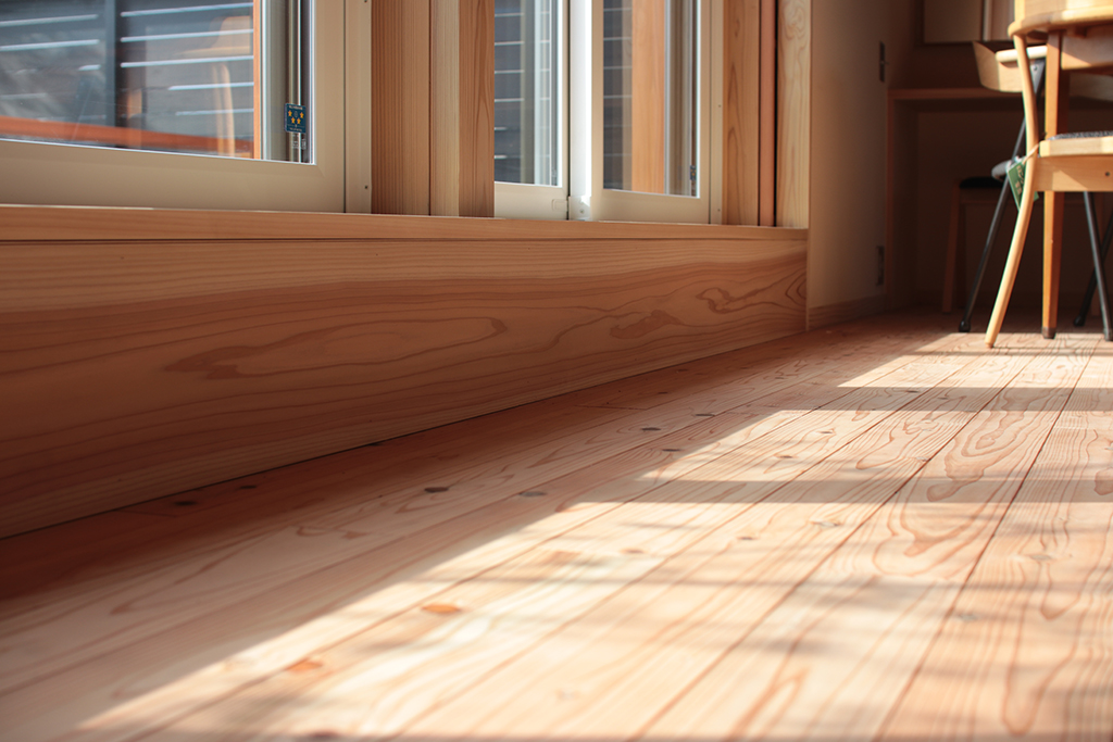 姫路市の木の家 無垢の杉板